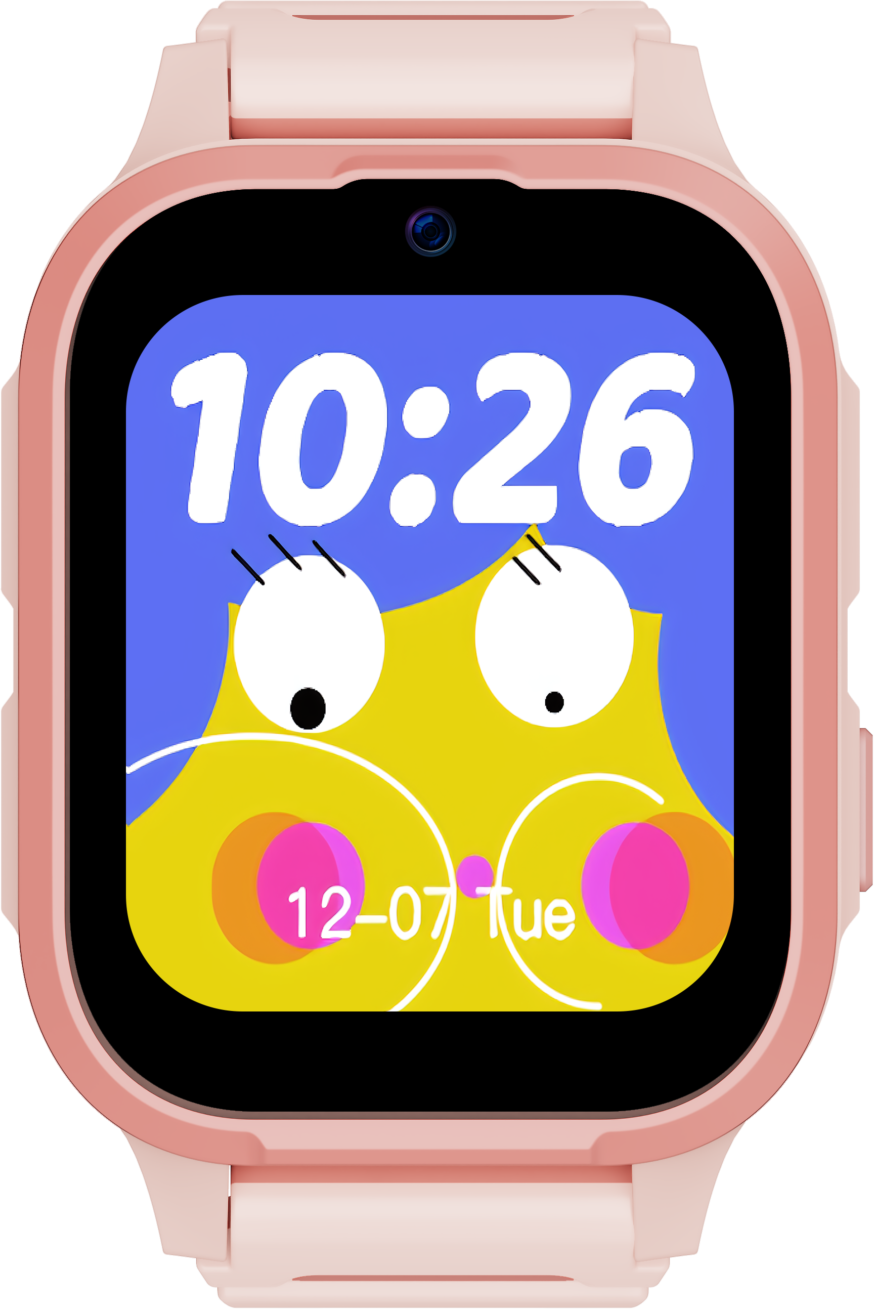 Colorful kids GPS watch illustrating parent-portal and contact-control requirements